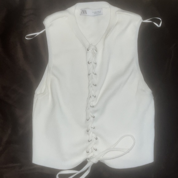 Zara tie up sleeveless top - Picture 1 of 4